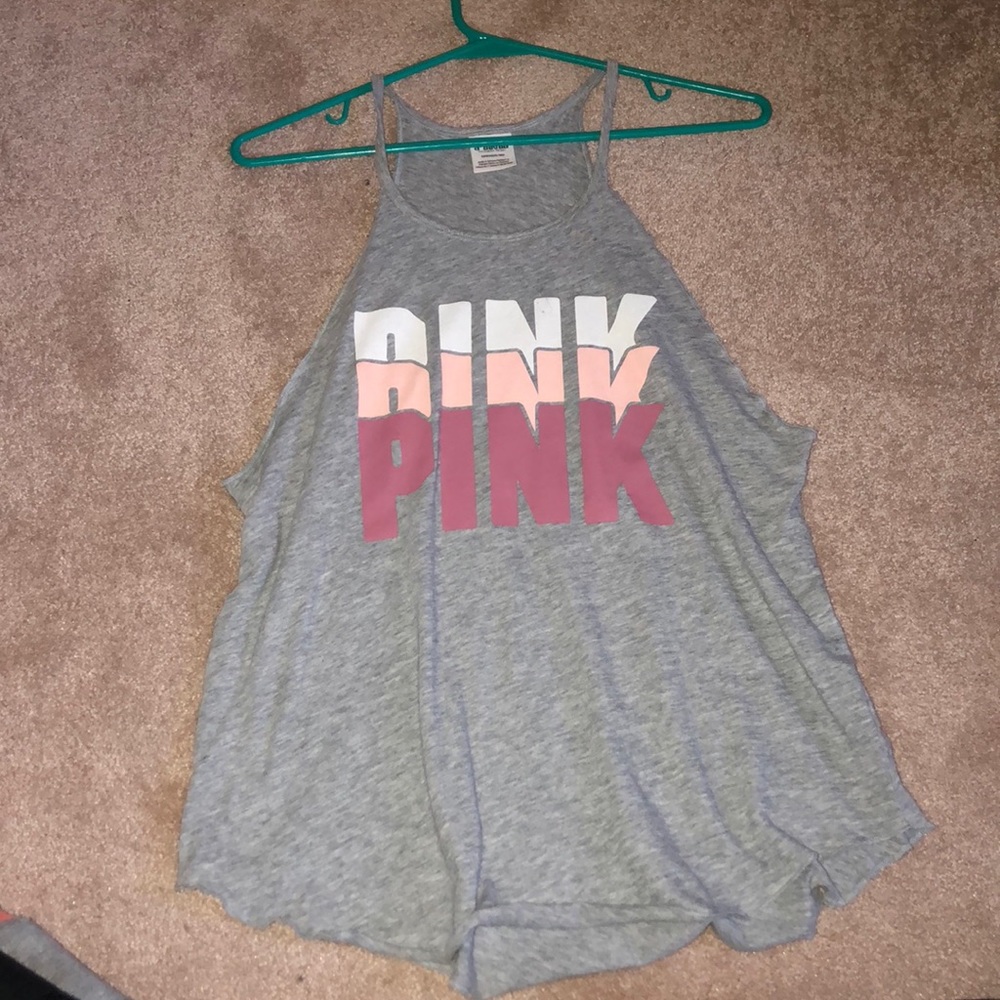 PINK VICTORIA’s SECRET Women’s Gray Muscle Tank